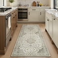 thumbnail image 3 of SIXHOME 2x6 Feet Washable Non-Slip Runner Rug - Traditional Distressed Vintage Brown Rug with Retro Floral Design, Ultra-Soft Indoor Carpet for Kitchens Doorways Bedroom, 3 of 6