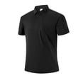 thumbnail image 2 of Mens Casual Camisas de Verano de Moda Correr Deportes Superior Color Sólido Manga Corta Solapa, Top Transpirable para el Gimnasio, 2 of 9