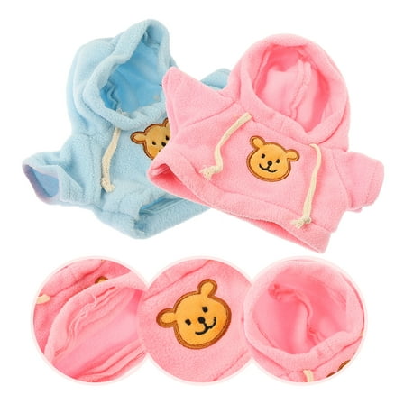 FRCOLOR 2Pcs Tiny Stuffed Animal Clothes Adorable Outfit Cloth for Plush Toys Playtime