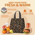 thumbnail image 5 of Camo and Maple Brown Pattern Insulated Lunch Bag for Women Men, Large Portable Soft Cooler Tote, Thermal Food Storage Bag with Pearl Cotton, 8.66L, 8.75"x5.75"x9.5", 5 of 6