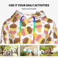 thumbnail image 4 of Kdxio Cute Ice Cream Print Womens Oversized Hoodies Sweatshirts Hooded Pullover Tops Sweaters Casual-Small, 4 of 7