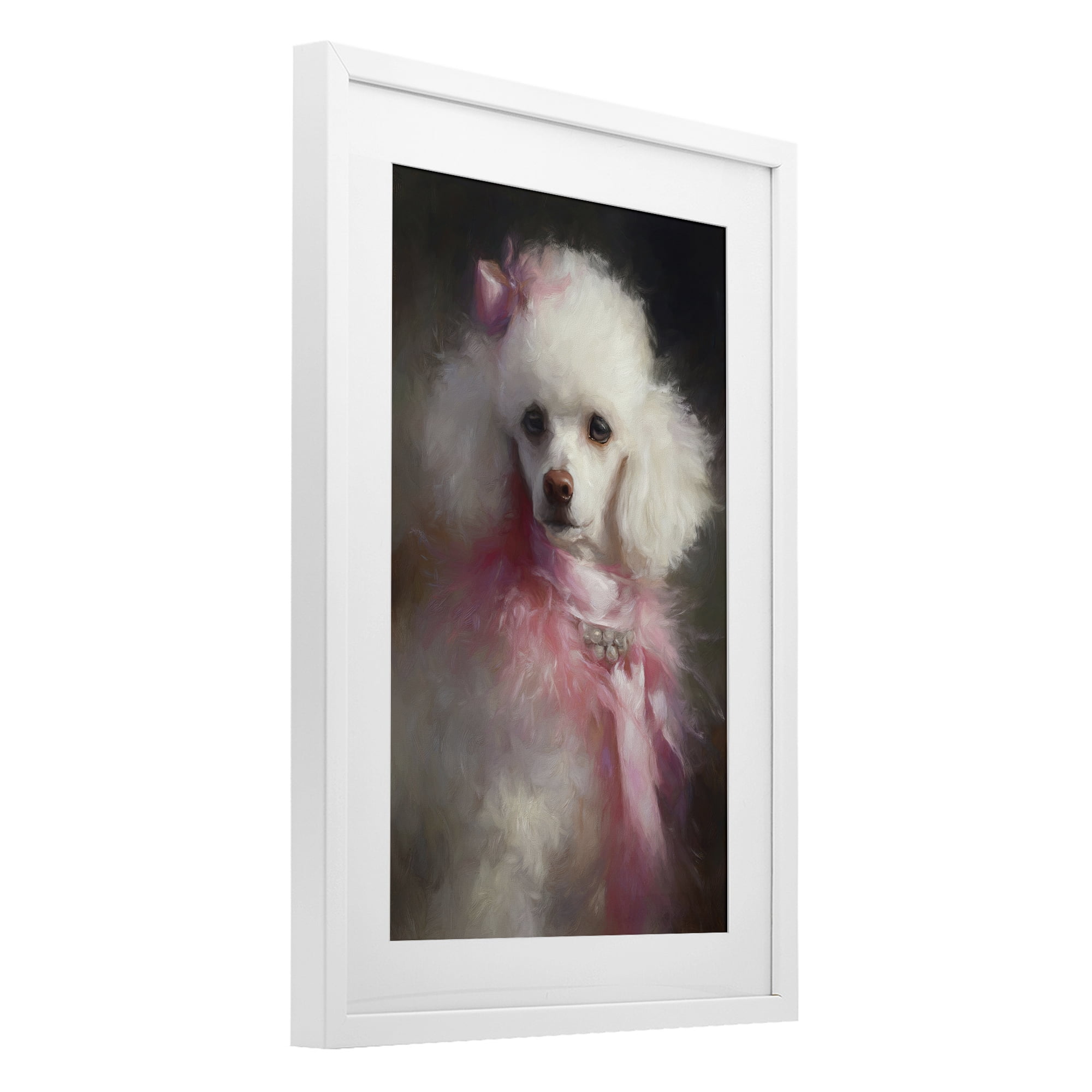 Stupell Industries Just A Girl Who Loves Pink White Framed Print Under Glass, design by Tina LeCour