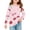 #A01-Pink, variant on Abcomgle Girls Long Sleeve T Shirts Size 6-7 Trendy Floral Print Crewneck T-Shirts for Girls Winter Basic Top for Girls Cute Blouses for Girls with Pocket