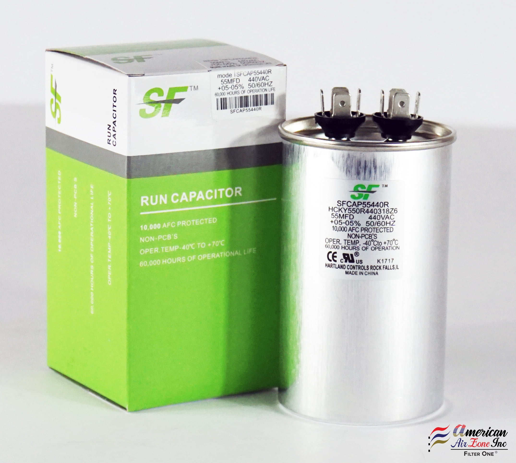 Fans or AC Compressors Oval 370/440 Volts 2-Pack Replaces other Brands Capacitors MicroFarad TRANE SF 20 MFD for Motors Run Capacitor .
