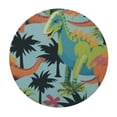 thumbnail image 2 of JEUXUS  Tablecloth Round Table Cloth Cute Funny Cartoon Dinosaurs Sky Blue Polyester Dust-Proof Table Cover for Kitchen Dinning Tabletop Wedding Parties Decoration, 2 of 7