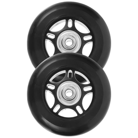 Baluue 1Set Detachable Luggage Wheels Replacement Black Rubber Swivel Caster
