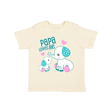

Inktastic Papa Loves Me-cute elephants Gift Toddler Boy or Toddler Girl T-Shirt