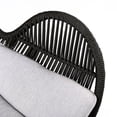 thumbnail image 6 of King Indoor Outdoor Lounge Chair in Light Eucalyptus Wood with Charcoal Rope and Gray Cushion, 6 of 8