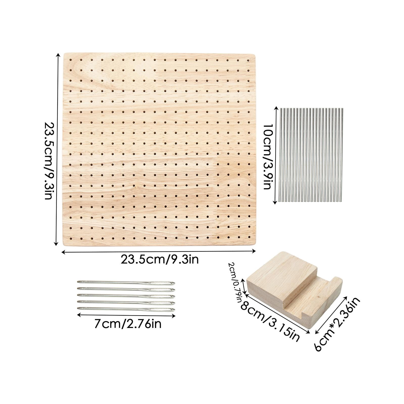 Blocking Board Blocking Mats with 20 Pin Wooden Smooth Sturdy Gifts Accessories for Embroidering Craft Weave Knitting Crochet DIY Beginners