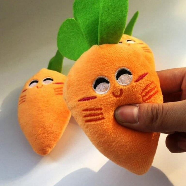 JOYELF Hide and Seek Plush Dog Toys, Interactive Squeak Dog Toys Teething  Chew Toys Plush Carrot Field Educational Toys for Small Medium Large Dogs