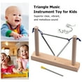 thumbnail image 3 of Triángulo Irfora Instrumento musical triangular de 6 pulgadas Instrumento de percusión educativa temprana con percutor de base resistente Irfora Triángulo, 3 of 7