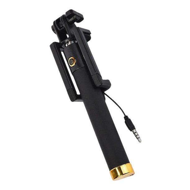 Extensible Mini con cable Selfie Sticks Compacto sin batería Ligero Soporte para teléfonos Monopod para teléfonos celulares Vlog Fotografía Oro