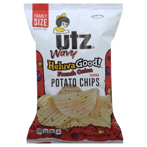 Utz Wavy Heluva Good! French Onion Potato Chips, 9 Oz. - Walmart.com