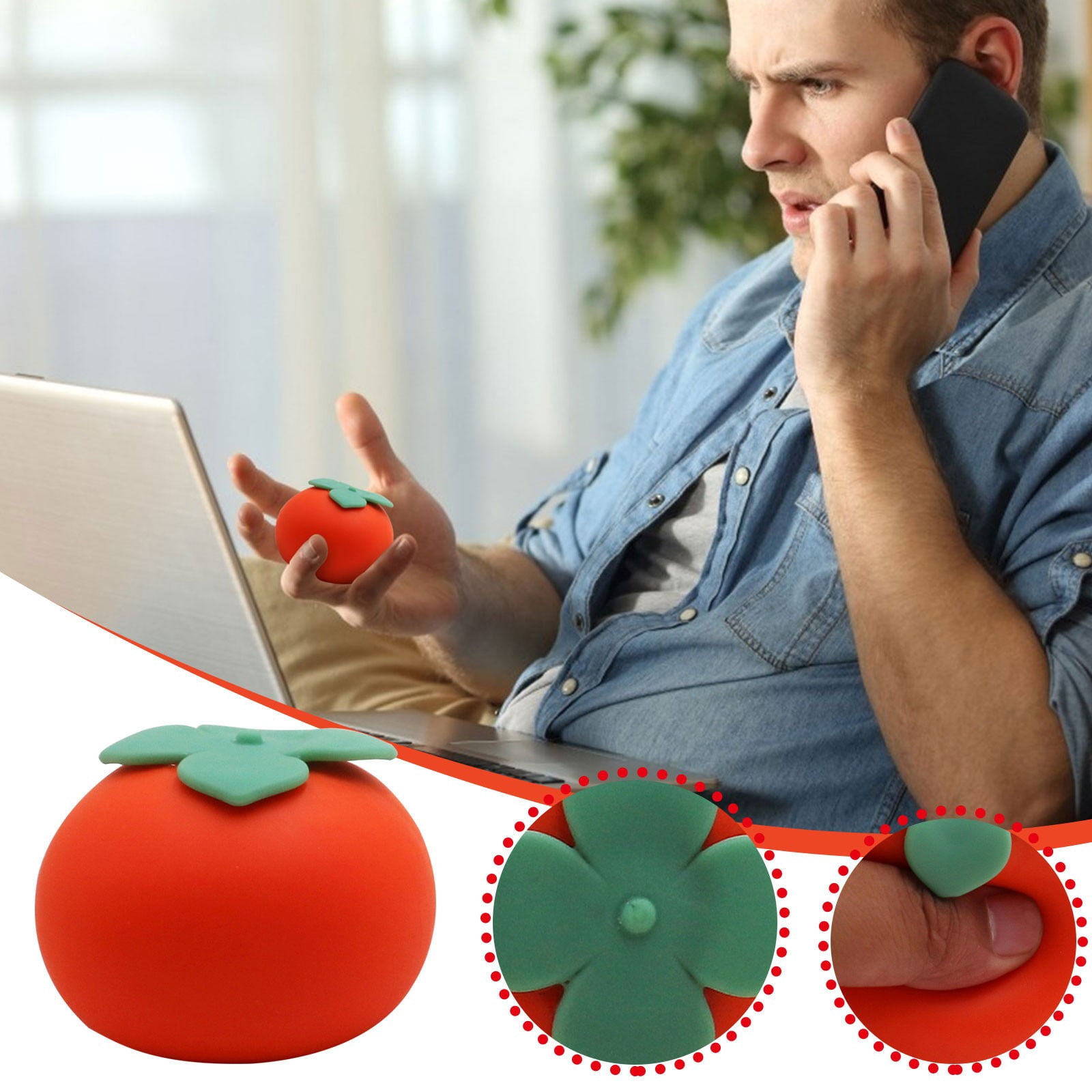 HWRETIE Slow Rising Sensory Fidget Stress Ball Set