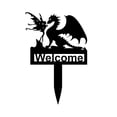 thumbnail image 1 of Card Slot Fairy Garden Decoration Welcome Insert Sign Metal Address Marker for Outdoor Settings, 1 of 8