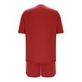 thumbnail image 6 of fatyb Women's Pajama Sets 2 Piece Short Sleeve Casual T-Shirts Sleepwear Shorts Matching Lounge Outfits, 6 of 7