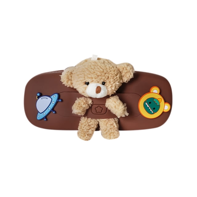 CAROOTU Cartoon Pencil Case with Compartment 3D Bear Design Stationery Storage Bag Back To School Gift for