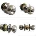 thumbnail image 3 of Door Knob Lockset Keyless Round Ball Style Handle Privacy Bedroom Bathroom Handle Lockset Stainless Steel Polished Door Knob Set Interior Lockable Door Handle, 3 of 6