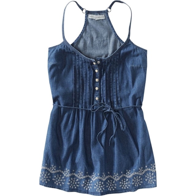 Blusa Henley Aeropostale para mujer azul pequeña