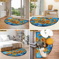 thumbnail image 7 of CURLYOOT Sunflowers Floral Half Round Door Mat, Indoor Outdoor Entrance Rug, Semi Circular Area Rug, Non Slip Washable Absorbent Doormat, Laundry Room Rug 40'' x 63'', 7 of 7