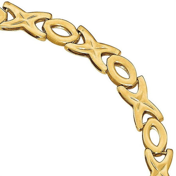Primal Gold 14 Karat Yellow Gold Polished XOXO Bracelet