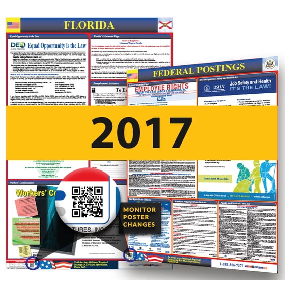 Florida State And Federal State Labor Law Poster Walmartcom - 