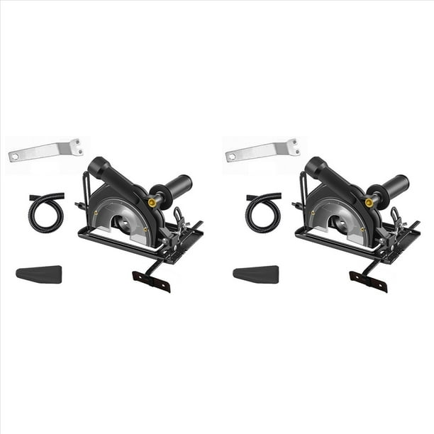 2X Profundidad de Corte Ajustable de 45° Soporte de Posicionamiento Amoladora Angular Retroadaptación Máquina de Corte Base Ranurada para 100-125MM