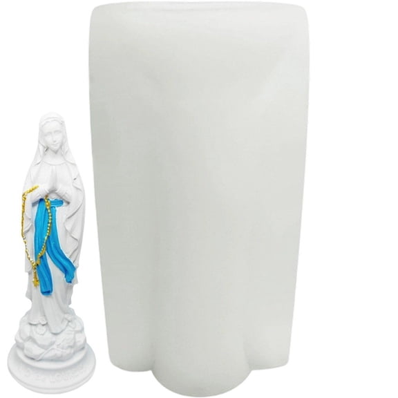 Yvsxxv Virgin Mary Silicone Mold Nun Model Candle Making Molds DIY Handmade Crafts Decorative Ornaments for Home Decoration
