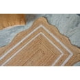 thumbnail image 5 of KLAVATE Natural Jute Wave Edge Hand Braided Scalloped Farmhouse Jute Runner Rug, 5 of 5