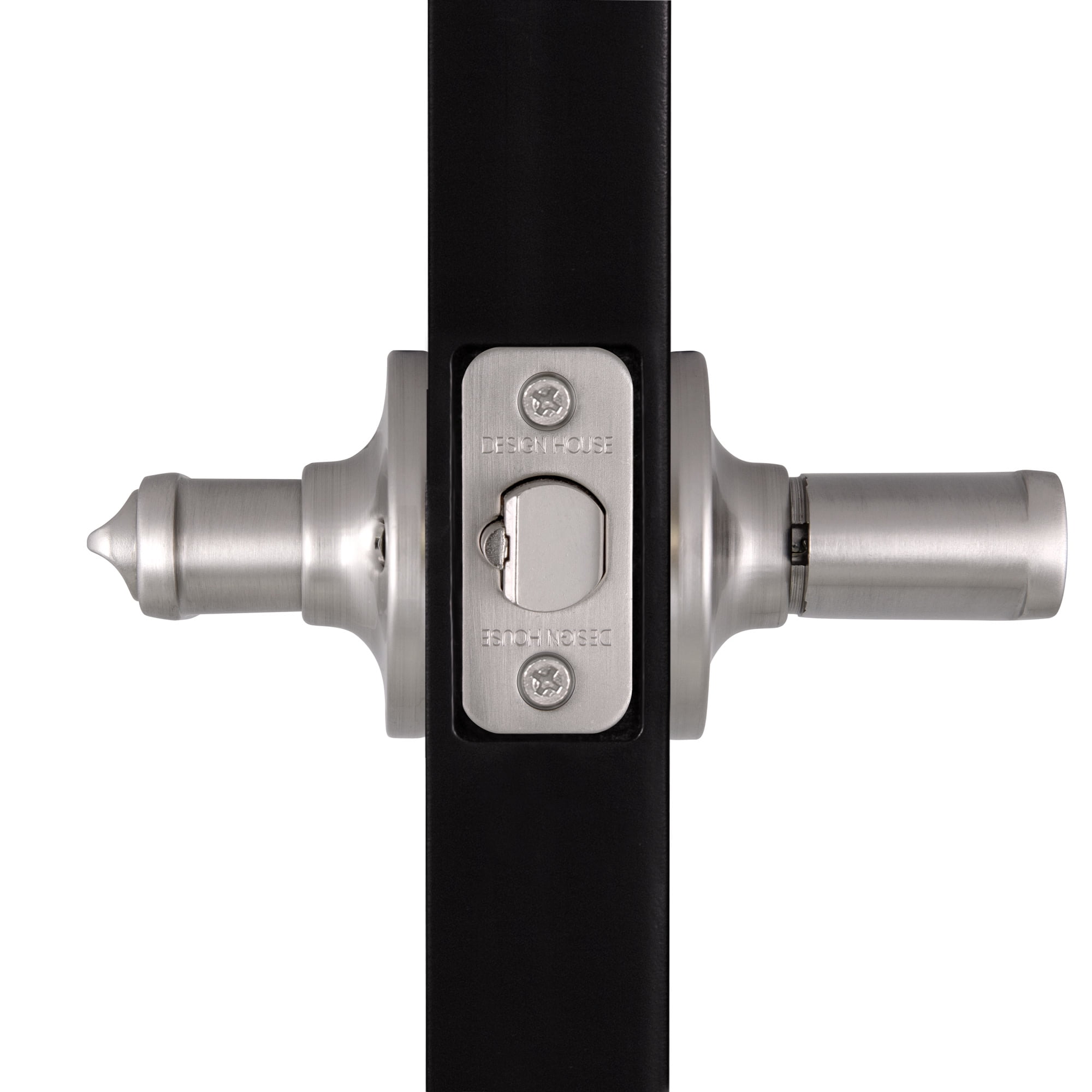 Design House Delavan 2-Way Interior/Exterior Keyed Door Lever, Satin Nickel