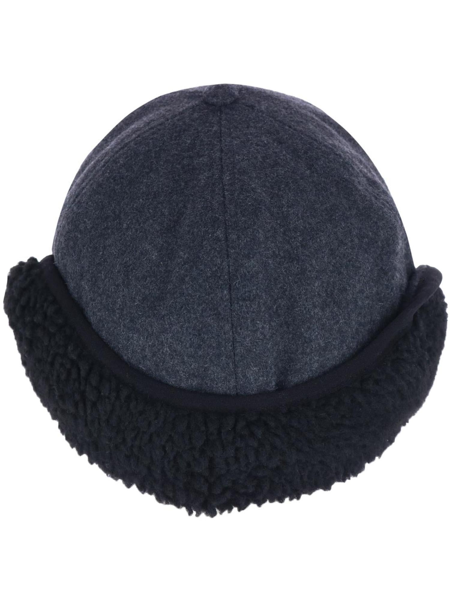 Epoch Hats Company  Sherpa Lined Wool Blend Earflap Baseball Cap (Men)