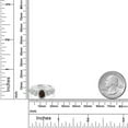 thumbnail image 3 of Gem Stone King 925 Sterling Silver Brown Smoky Quartz and White Moissanite Engagement Ring for Women | 0.93 Cttw | Oval 7X5MM | Gemstone Birthstone | Size 9, 3 of 3