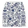 thumbnail image 5 of QATAINLAV High Waisted Shorts with Skirt for Women Casual Summer Floral Print Elastic Waist Skirts Beach Vacation Workout Skorts Navy L, 5 of 6