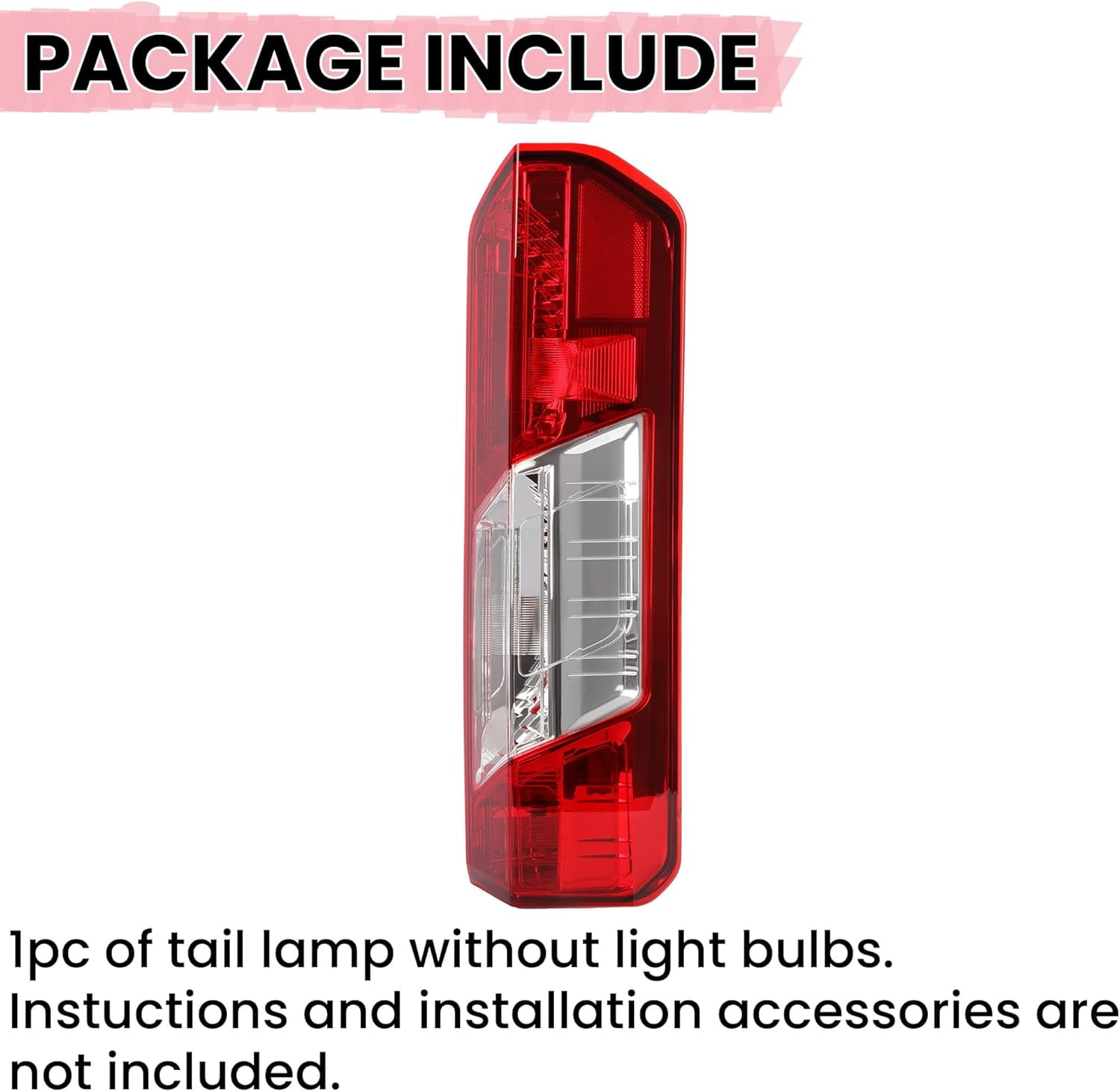 Kojem Passenger Right Side Tail Light Brake Lamp for 2015-2023 Ford Transit 150 250 350 350HD Replacement for CK4Z13404A FO2801242