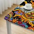thumbnail image 5 of WYYP Psychedelic Symbols Square Fitted Table Cloths 100% Polyester Fiber 40*40, 5 of 8