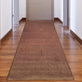 thumbnail image 5 of Playa Rug Custom Size Solid Design Beige,Brown,Red  Color Non-Slip Rubber Backing- 31 Inch Wide x Your Choice of Length Runner Rug 38 Feet - Brown, 5 of 5