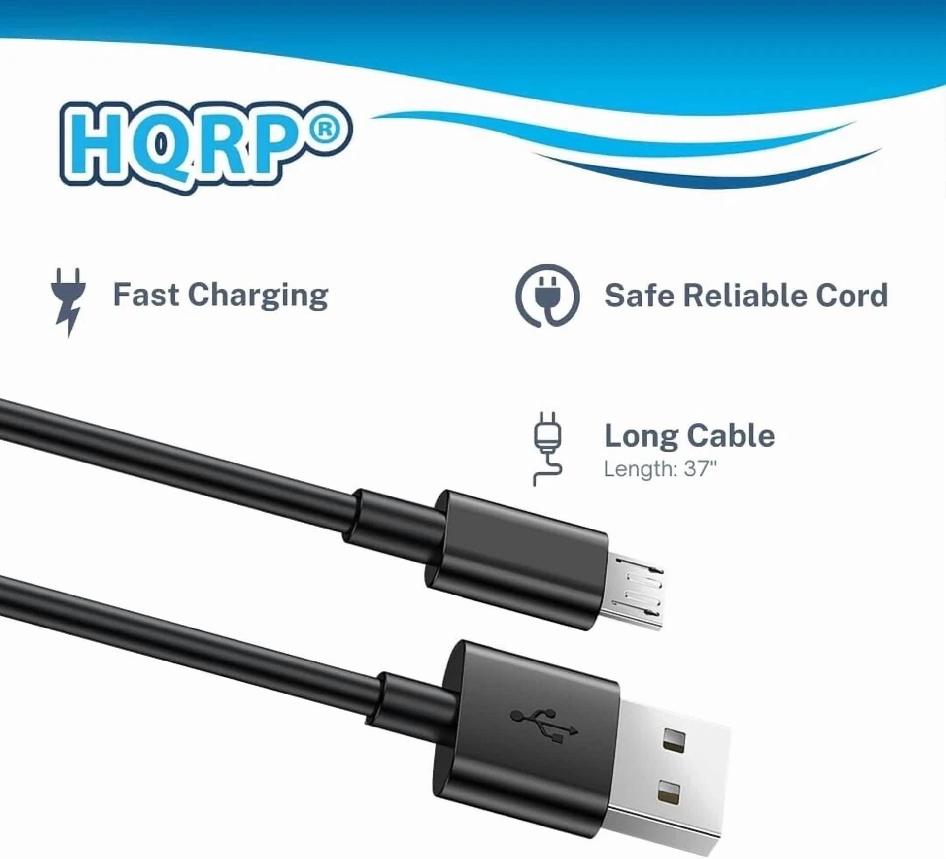Hqrp Cable Negro Usb A Micro Usb Para Photive Ph-Bt1000 Cyren Altavoz