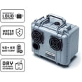 thumbnail image 3 of DemerBox: Waterproof, Portable, and Rugged Outdoor Bluetooth Speakers. Loud Sound, Deep Bass, 40+ hr Battery Life, Dry Box + USB Charging, Multi-Pairing Party Mode. Silver, 3 of 8