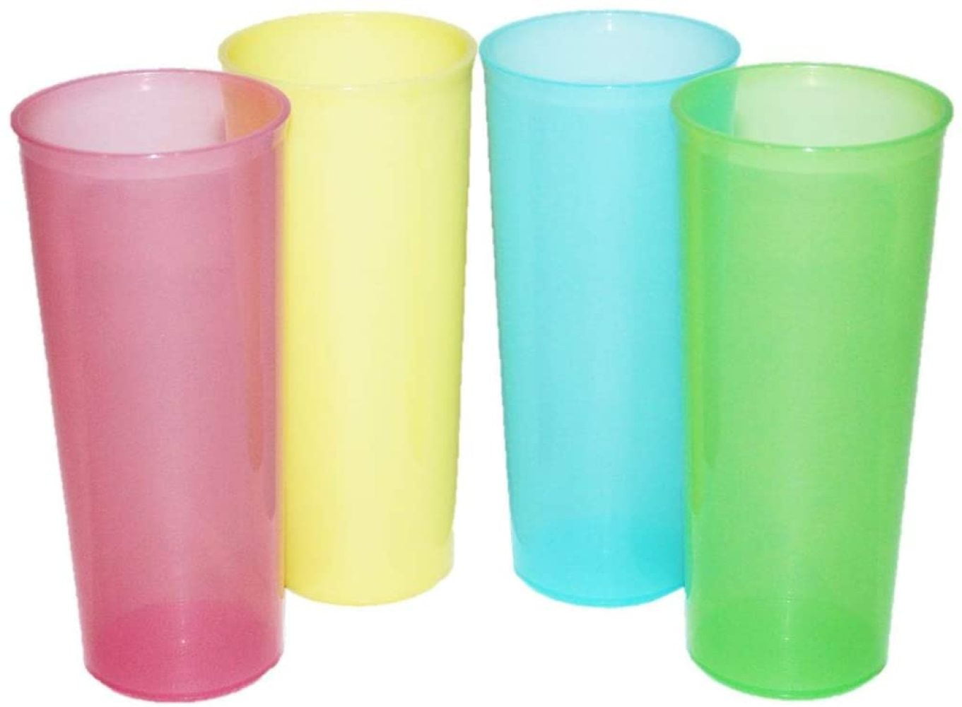 Straight-Sided in Pink Tupperware Tumbler Cups Set of 4 16 oz 