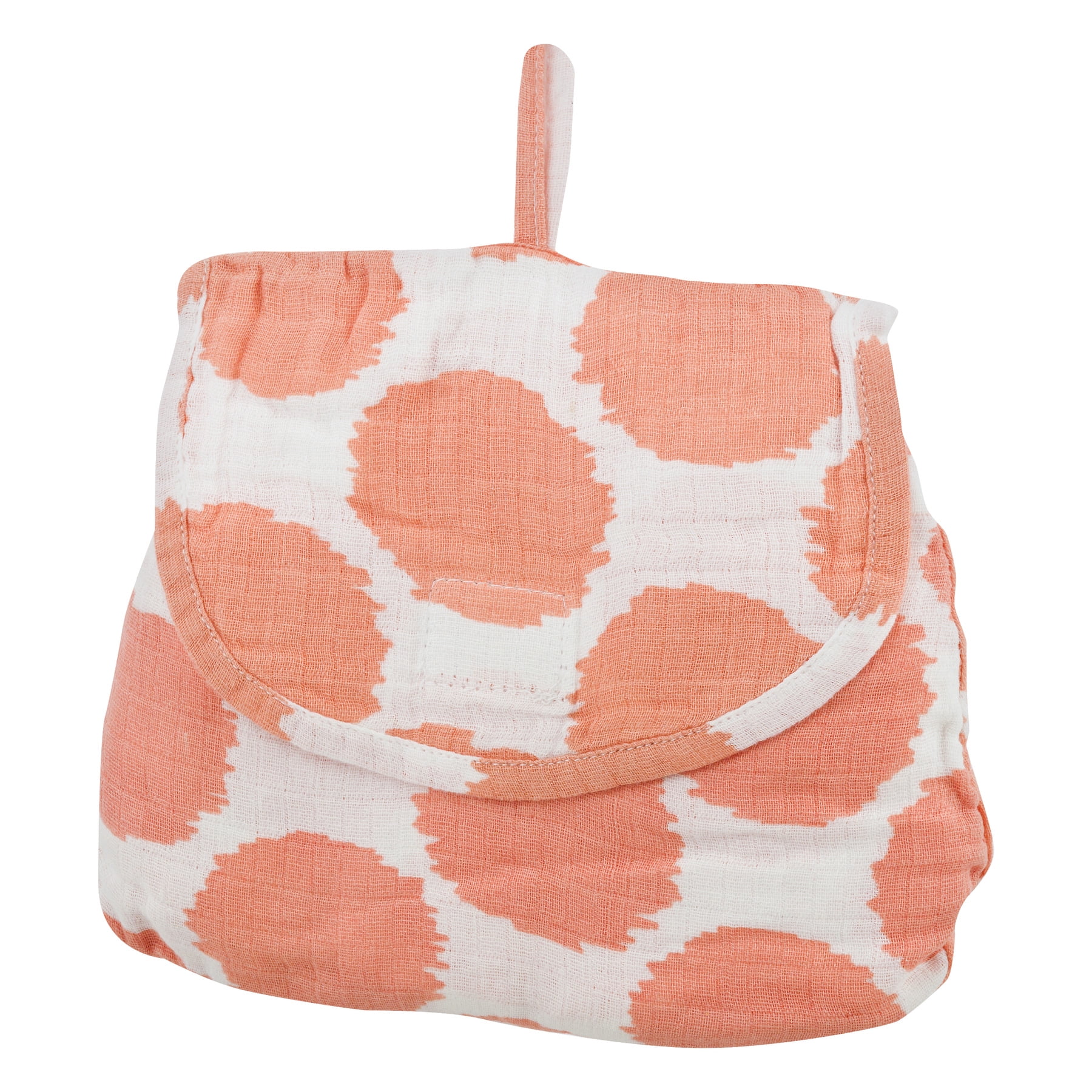 Bacati Muslin Nursing Privacy Cover, Ikat Zigzag Coral Dots