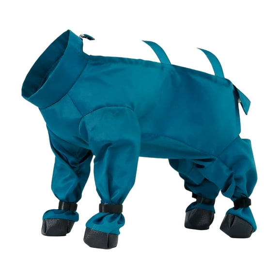 Dog Snowsuit with Attached Boots, Adjustable Warm Dog Snow Gear for Hiking Walking