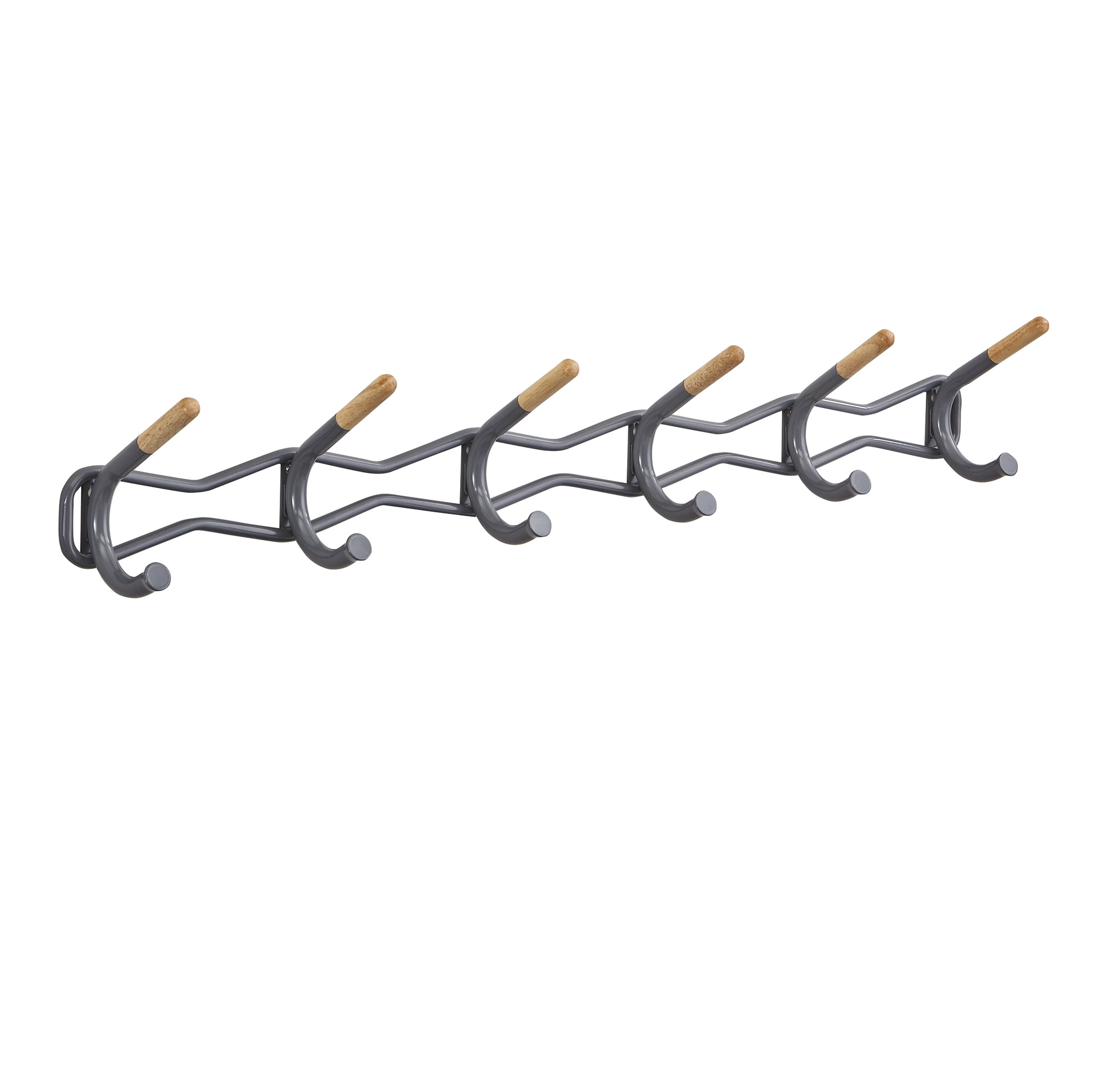 Family Coat Wall Rack, 6Hook, Cream