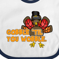 thumbnail image 4 of Inktastic Gobble Til' You Wobble Boys or Girls Baby Bib, 4 of 4