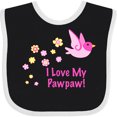 thumbnail image 3 of Inktastic I Love My Pawpaw Girls Baby Bib, 3 of 4