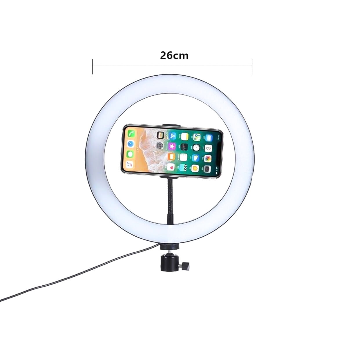 Amazon.com: B-Land 5.7” Ring Light with Tripod Stand for YouTube Video and  Makeup, Mini LED Camera Light with Cell Phone Holder Desktop LED Lamp with  3 Light Modes & 11 Brightness Level :