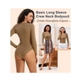 thumbnail image 4 of SAYFUT Women's Long Sleeve Bodysuit Crew Neck Tummy Control Shapewear Bodysuits Slimming Body Shaper Basic Tops, 4 of 7