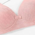 thumbnail image 4 of HVOBTTY Women's Daily Bra, Bras for Women, Women's Comfortable Breathable Chest Gathered Side Breast Bra Small Cup Bra Thin No Steel Ring Breathable Bow Adjustable Shoulder Strap Pink, M, 4 of 4