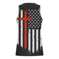 thumbnail image 5 of WREESH Men's Patriotic Usa Flag Tank Tops Sleeveless Crewneck Shirt for 4Th of July Festivities Black, 5 of 5