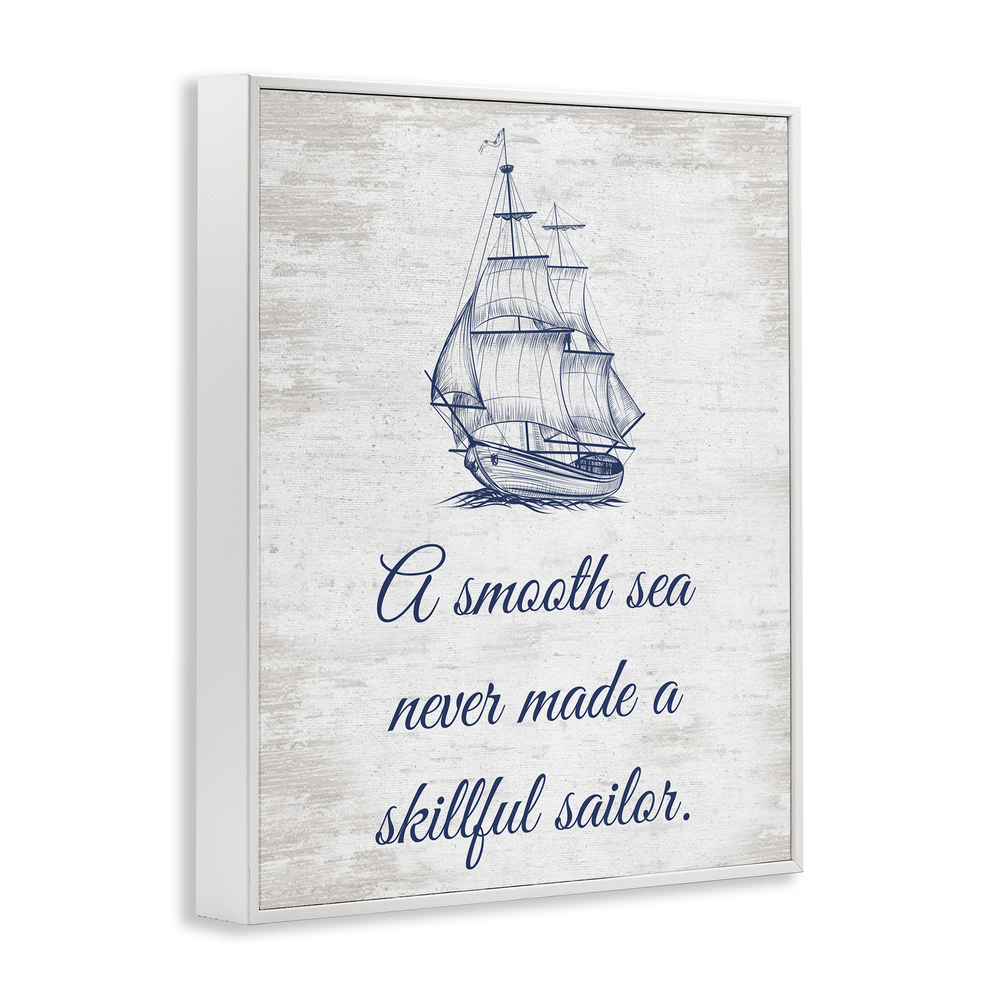 Stupell Industries Inspiring Skillful Sailor Transportation Painting White Framed Art Print Wall Art, 16 x 20