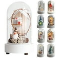 thumbnail image 4 of Shoreew Christmas Figures in Glass Dome Tabletop Decoration LED Light Up Christmas Cloche Ornaments for Indoor Home Tabletop Decor, 4 of 7